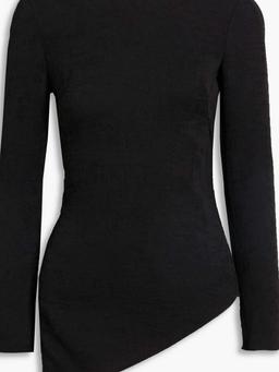 Simone asymmetric plissé-EcoVero™-blend top