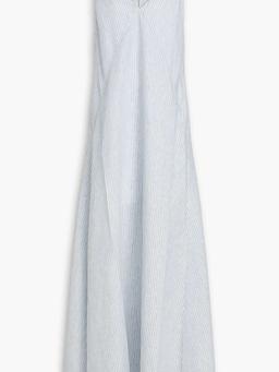 Striped linen maxi dress