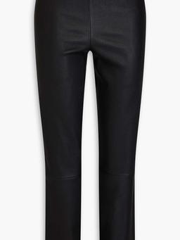 Cropped leather leggings