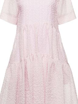 Gathered cloqué midi dress