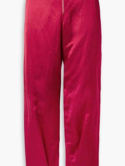 Reed satin wide-leg pants