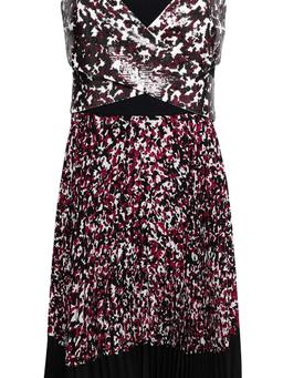 Sequined printed silk crepe de chine dress