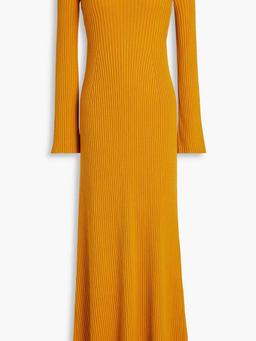 Ribbed wool and cashmere-blend maxi dress
