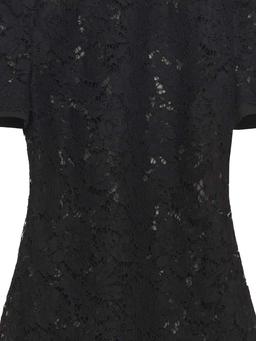 Cotton-blend corded-lace top