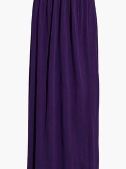 Gathered jersey maxi skirt
