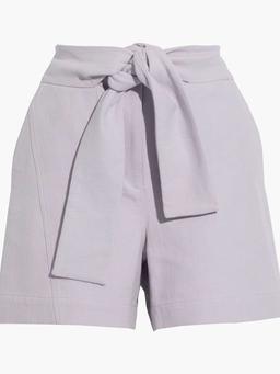 Star belted cotton-twill shorts