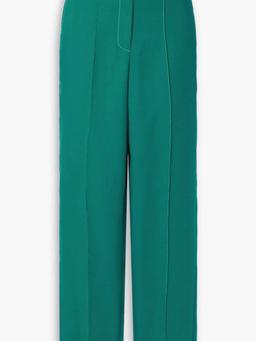 Crepe straight-leg pants