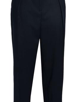 Twill straight-leg pants