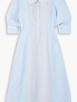 Pinstriped cotton shirt dress