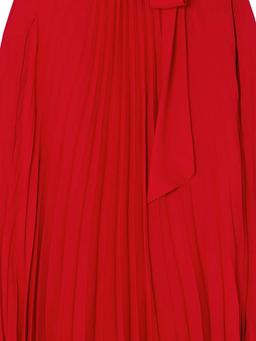 Pussy-bow cape-effect silk-georgette mini dress