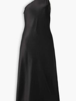 Diana one-shoulder crystal-embellished satin maxi dress