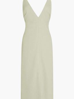 Open-back woven midi dress