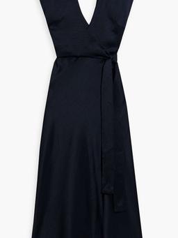 The Dreamer wrap-effect satin-crepe midi dress