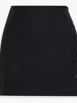 Mahaz wool-twill mini wrap skirt