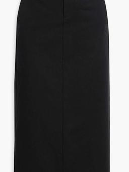 Cotton-blend midi skirt