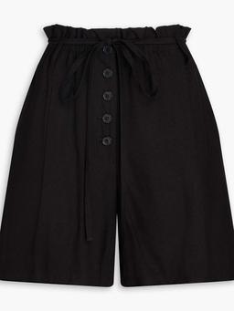 Cora belted twill shorts