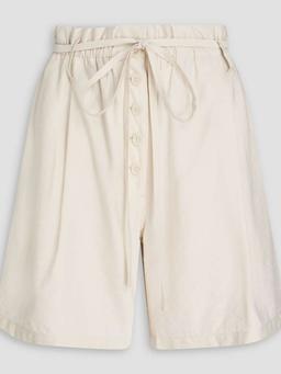 Cora belted twill shorts