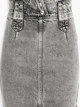 Jazzino acid-wash denim mini skirt