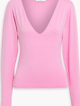 Jenio cutout Lyocell-blend jersey top