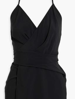 Laura draped crepe halterneck wrap top