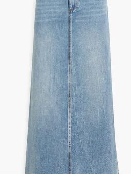 Marissa distressed denim maxi skirt