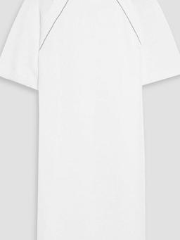 Bead-embellished cotton mini dress