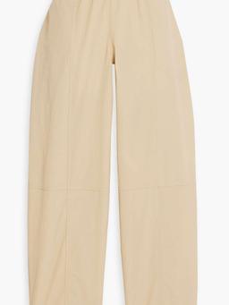 Cotton-blend tapered pants