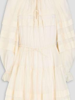 Polly tiered cotton and silk-blend voile mini dress