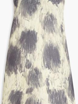Printed satin mini dress