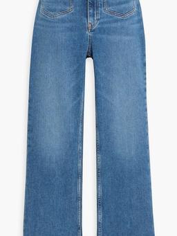 High-rise straight-leg jeans