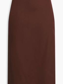 Notte embellished satin midi skirt