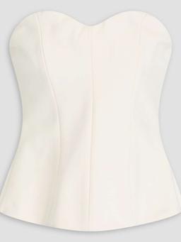 Crepe strapless bustier top