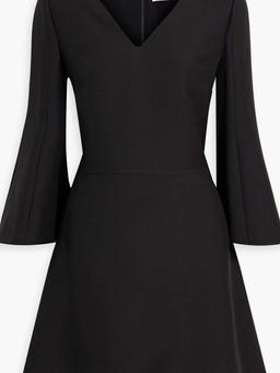 Wool and silk-blend crepe mini dress