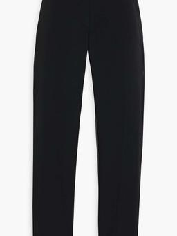 Belted crepe tapered pants
