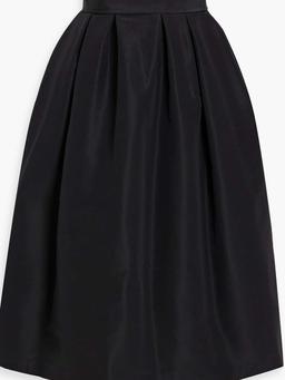 Pleated silk-faille skirt