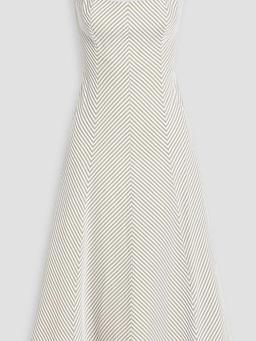 Embroidered cotton midi dress