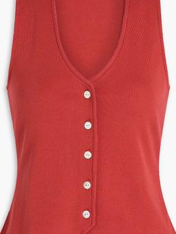 Hoorne ribbed stretch-Pima cotton-jersey top