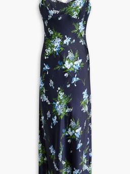 Bixie floral-print silk-blend satin maxi dress