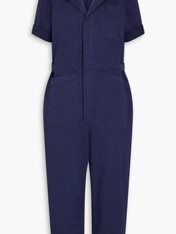 Standard cropped cotton-blend jumpsuit