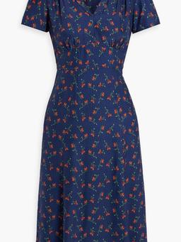 Morgan printed silk dress