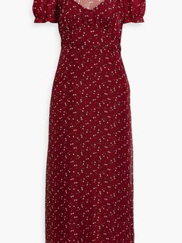 Elizabeth printed silk-chiffon maxi dress