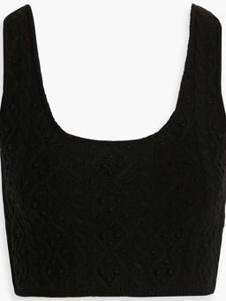 Iris cropped cable-knit wool and cashmere-blend tank