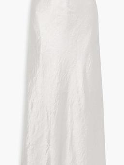 Crinkled-satin maxi skirt