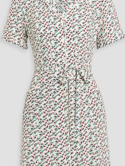 Maria floral-print silk mini shirt dress
