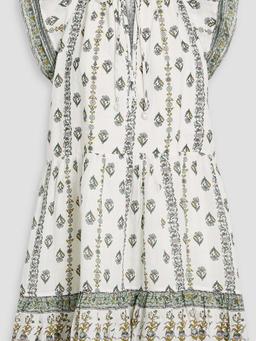 Zee printed ramie mini dress