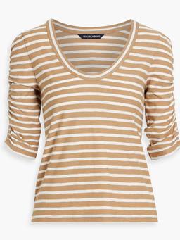 Netto striped slub Pima cotton-jersey top