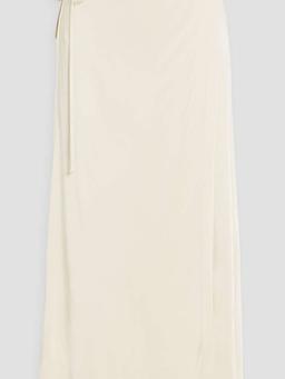Jersey midi wrap skirt