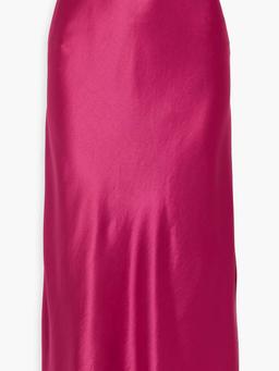 Boshan satin midi skirt