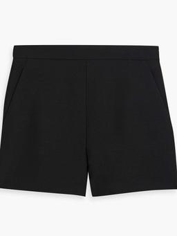 Wool and silk-blend crepe shorts