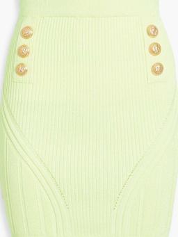 Ribbed-knit mini skirt